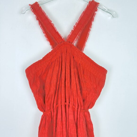 NWT Natori Summer Texture Eyelet Dress Mandarin Orange Size 10 NEW $795 - Picture 3 of 16